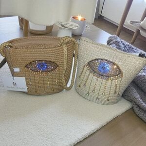 Stylish Eye-Embellished Women Or Little Girls Bags